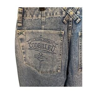 Vintage 90s Code Bleu Euro High Waisted Jeans Grunge Streetwear Retro Gorpcore